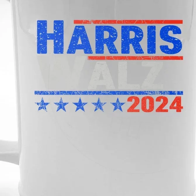 Harris Waltz 2024 Election Kamala Harris Tim Waltz 2024 Front & Back Beer Stein