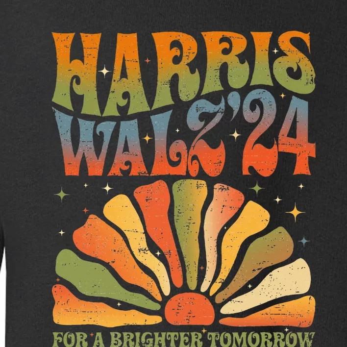 Harris Waltz 2024 For A Brighter Tomorrow Boho Aesthetic Toddler Sweatshirt