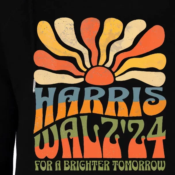 Harris Waltz 2024 For A Brighter Tomorrow Womens Funnel Neck Pullover Hood