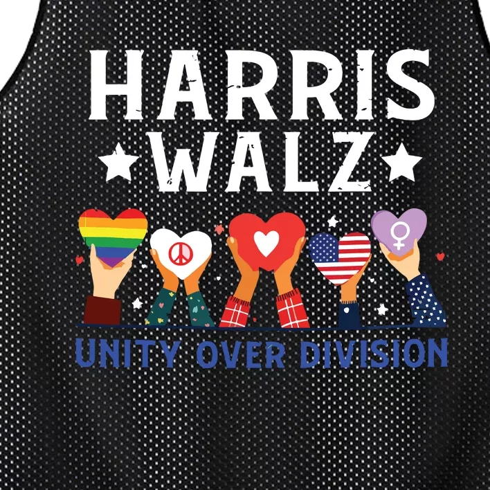 Harris Walz 2024 Unity Over Division Harris Walz 2024 Mesh Reversible Basketball Jersey Tank