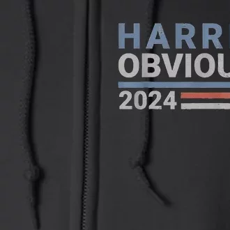 Harris Waltz 2024 Obviously Tim Walz Kamala Harris 2024 Gift Full Zip Hoodie