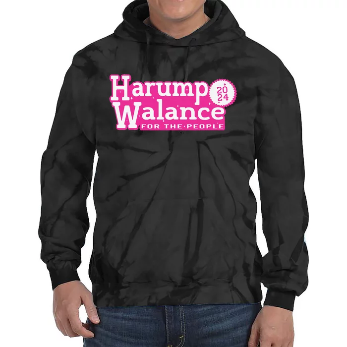 Harump Wallace 2024 Harris Trump Walz Vance Funny Tie Dye Hoodie