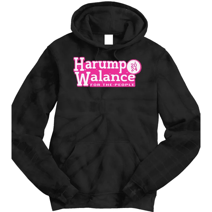 Harump Wallace 2024 Harris Trump Walz Vance Funny Tie Dye Hoodie