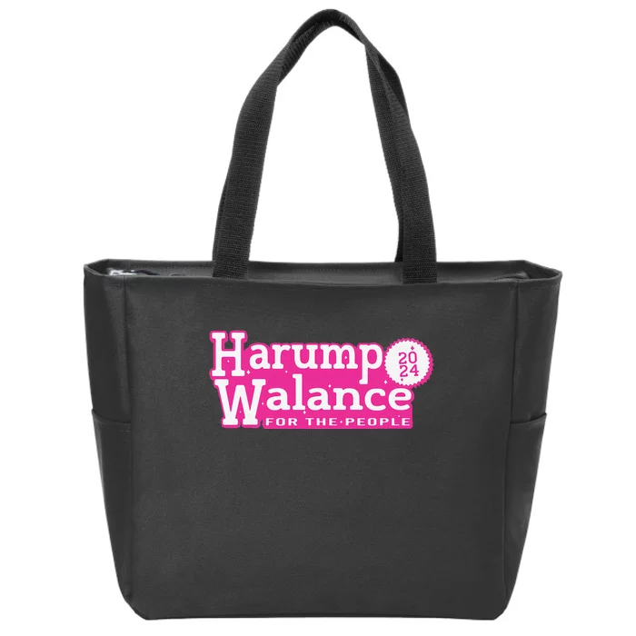 Harump Wallace 2024 Harris Trump Walz Vance Funny Zip Tote Bag