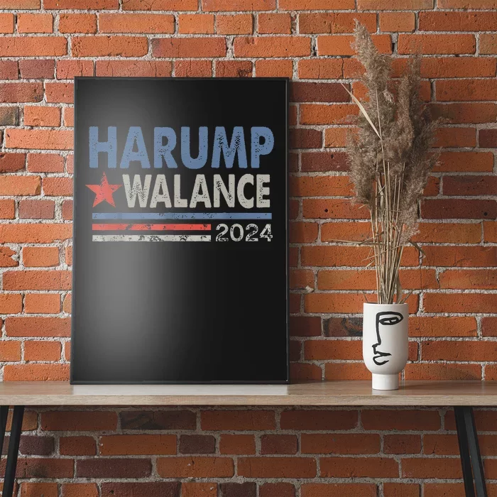 Harump Wallace 2024 Harris Trump Walz Vance Funny Poster