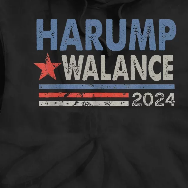 Harump Wallace 2024 Harris Trump Walz Vance Funny Tie Dye Hoodie