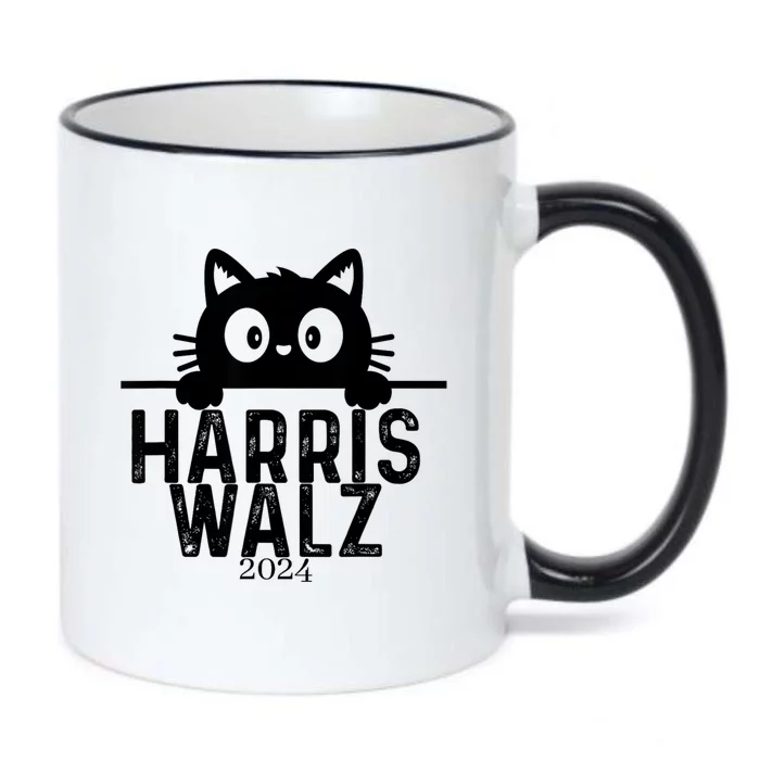 Harris Waltz 2024 Funny Cat Black Color Changing Mug