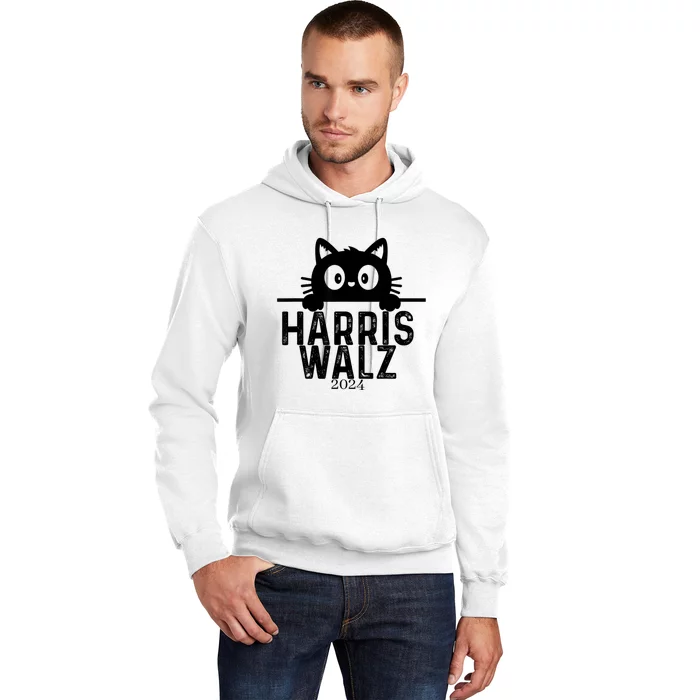 Harris Waltz 2024 Funny Cat Hoodie