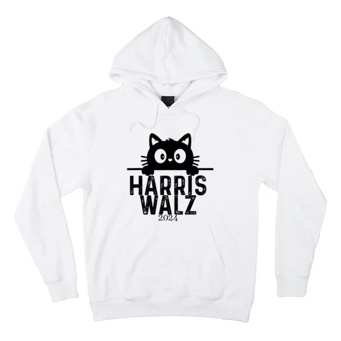 Harris Waltz 2024 Funny Cat Hoodie