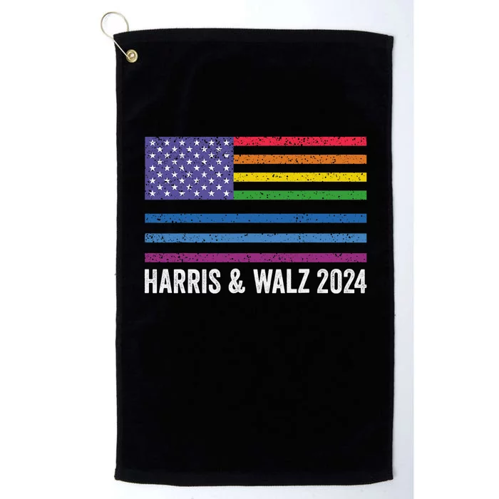 Harris Waltz 2024 Election Kamala Harris Tim Waltz 2024 Platinum Collection Golf Towel