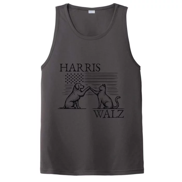 Harris Walz 2024 President American Flag Kamala Harris Waltz Gift Performance Tank