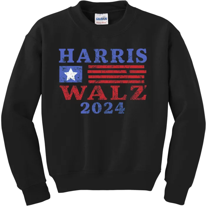 Harris Waltz 2024 Election Kamala Harris Tim Waltz 2024 Kids Sweatshirt