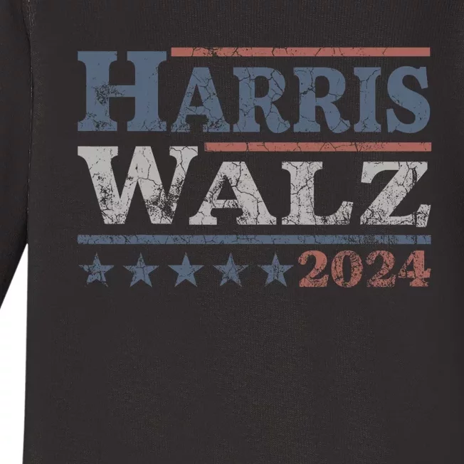 Harris Walz 2024 Election Kamala Harris Tim Waltz 2024 Baby Long Sleeve Bodysuit