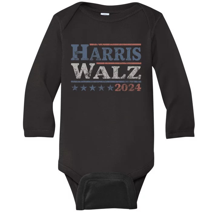 Harris Walz 2024 Election Kamala Harris Tim Waltz 2024 Baby Long Sleeve Bodysuit