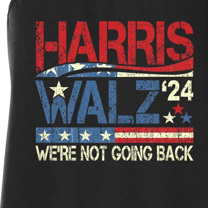 Harris Walz 2024 Kamala Harris 2024 Tim Walz 2024 Usa Flag Women's Racerback Tank