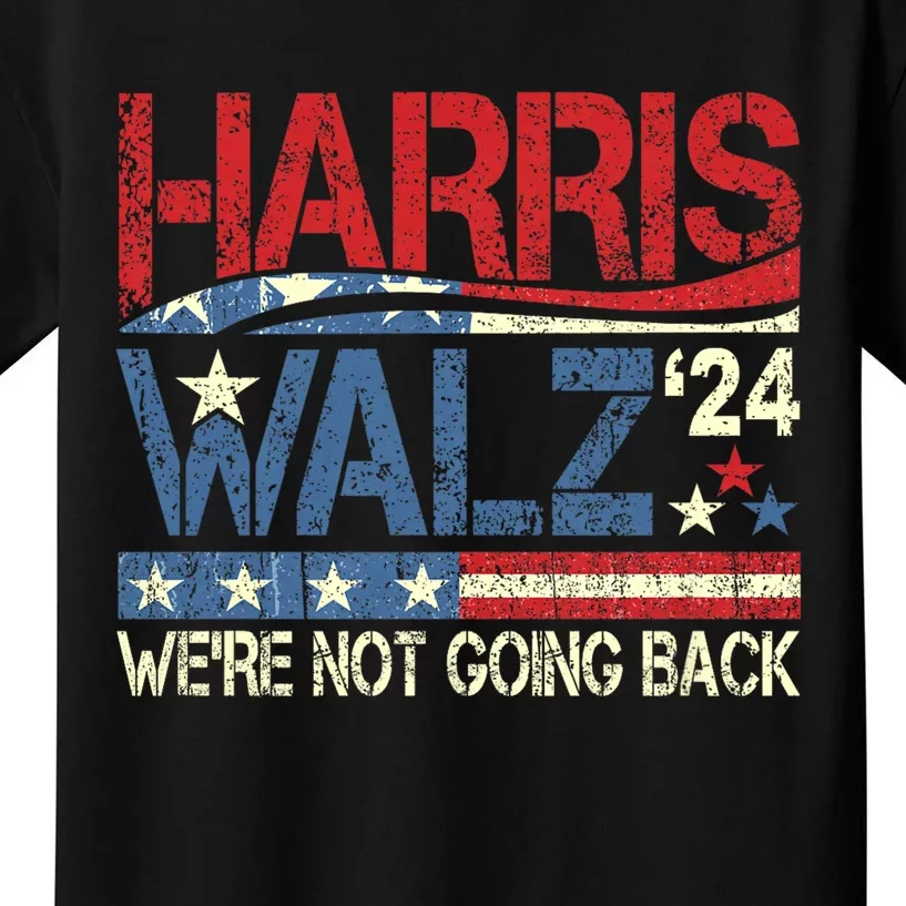 Harris Walz 2024 Kamala Harris 2024 Tim Walz 2024 Usa Flag Kids T-Shirt