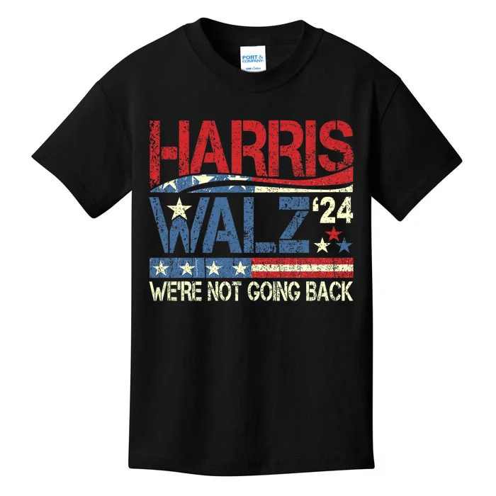 Harris Walz 2024 Kamala Harris 2024 Tim Walz 2024 Usa Flag Kids T-Shirt