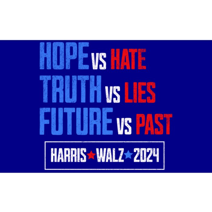 Harris Walz 2024 Future Vs Past Truth Vs Lies Hope Vs Hate Gift Bumper Sticker