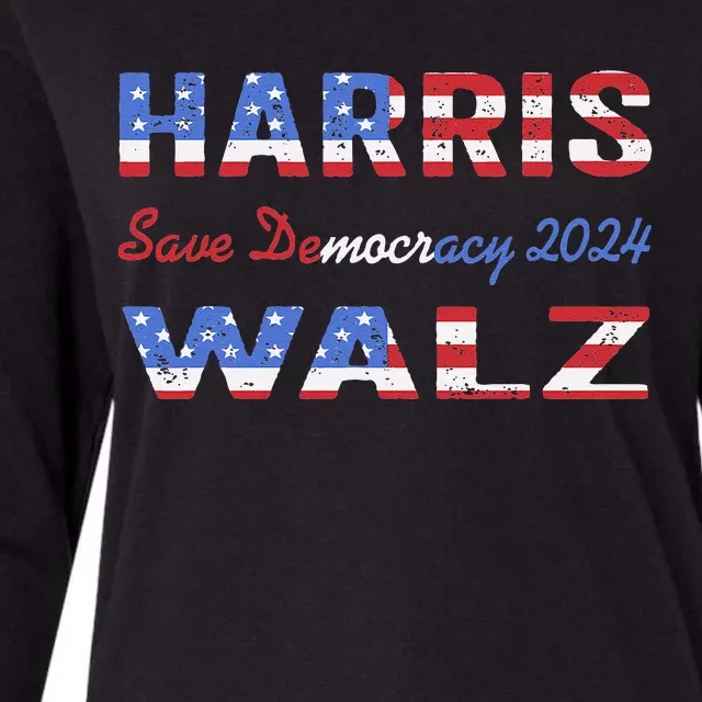 Harris Waltz 2024 We Are Not Going Back Kamala Harris Waltz Womens Cotton Relaxed Long Sleeve T-Shirt