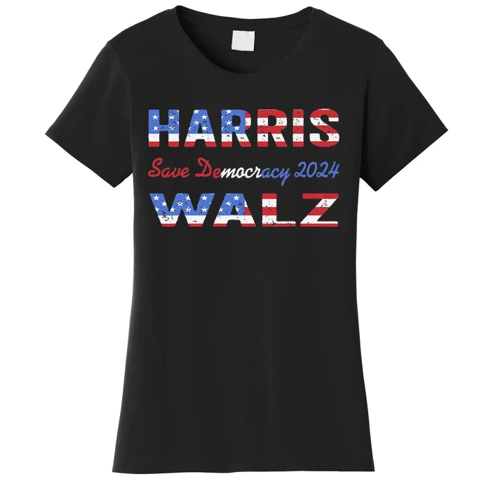 Harris Waltz 2024 We Are Not Going Back Kamala Harris Waltz Women's T-Shirt