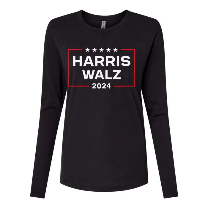 Harris Waltz 2024 Walz Gift Womens Cotton Relaxed Long Sleeve T-Shirt