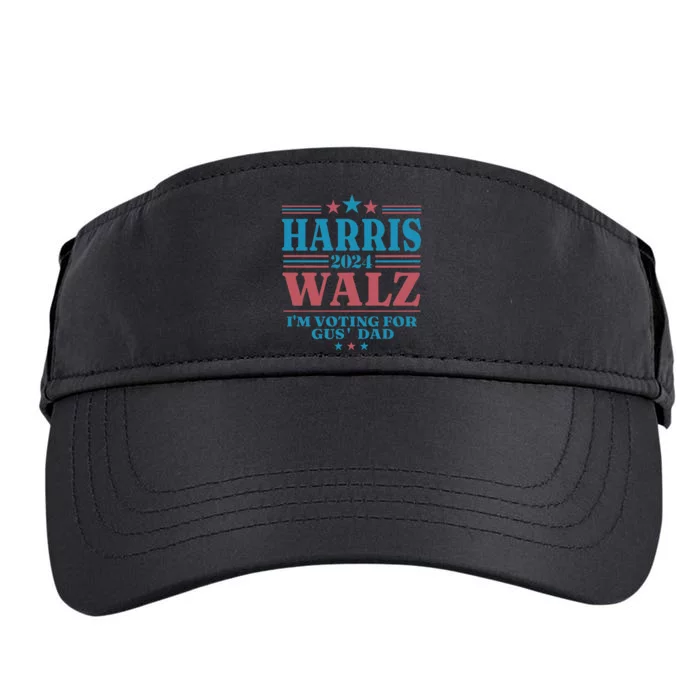 Harris Walz 2024 IM Voting For Gus Dad Adult Drive Performance Visor