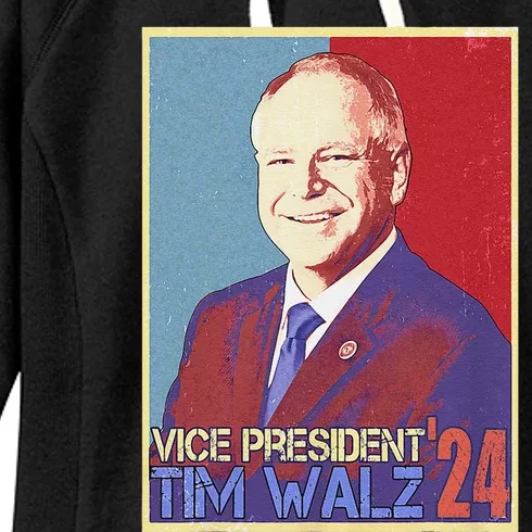 Harris Waltz 2024 Election Vote For Kamala Harris Tim Waltz Women's Fleece Hoodie