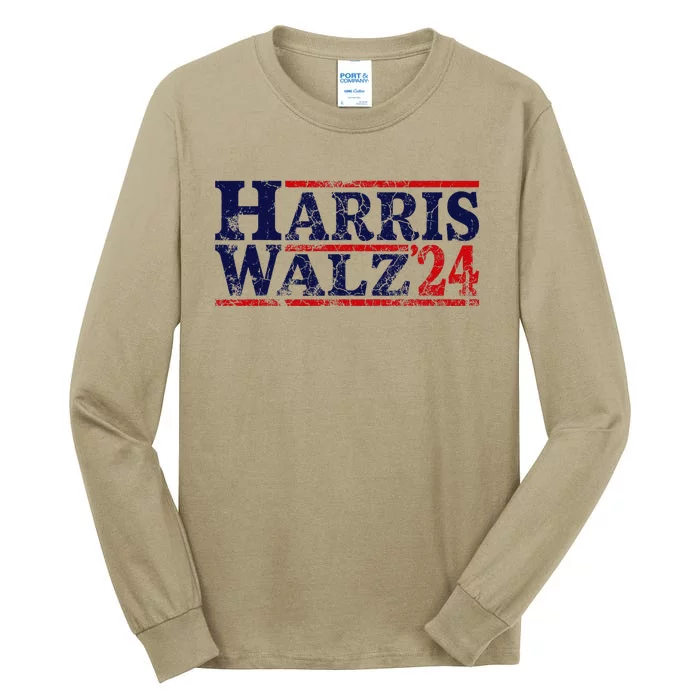 Harris Walz 2024 Election Kamala Harris Tim Waltz 2024 Gift Tall Long Sleeve T-Shirt