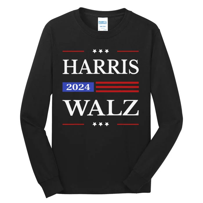 Harris Walz 2024 Kamala Harris 2024 Tim Walz 2024 Usa Fla Tall Long Sleeve T-Shirt