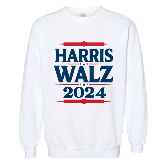 Harris Walz 2024 Election Kamala Harris Tim Walz Waltz Garment-Dyed Sweatshirt