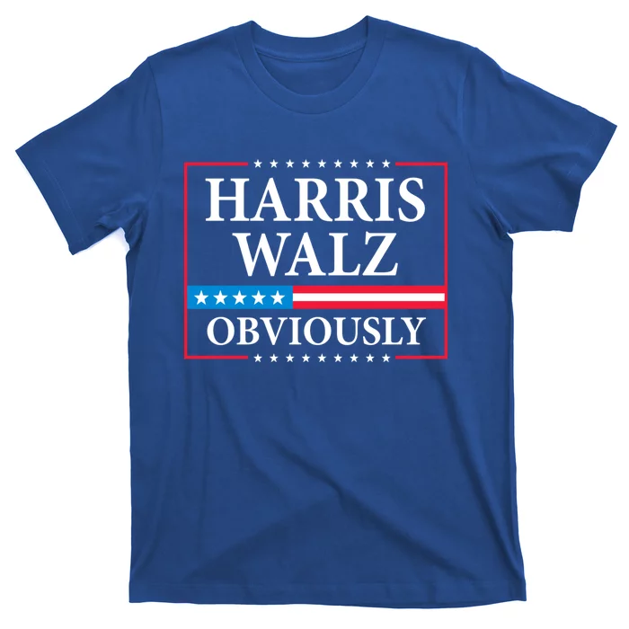 Harris Waltz 2024 Obviously Kamala Harris Tim Walz 2024 Great Gift T-Shirt