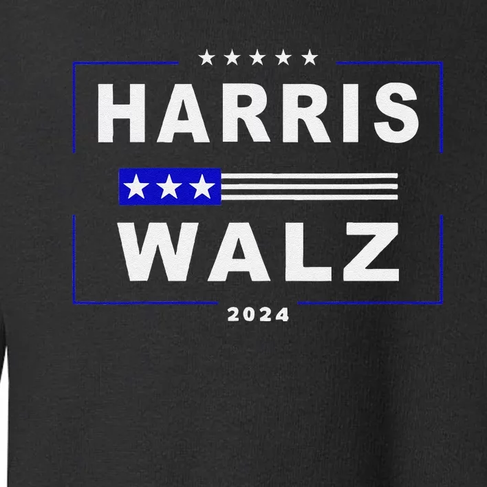 Harris Waltz 2024 President Election Kamala Harris Tim Waltz Toddler Sweatshirt