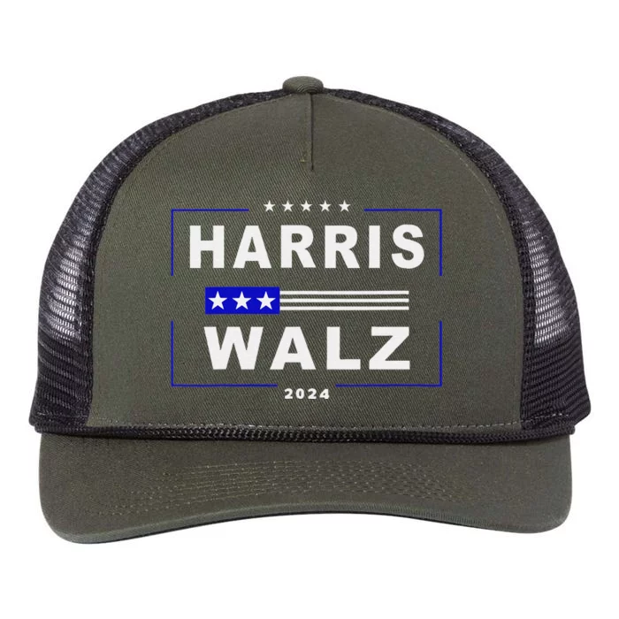 Harris Waltz 2024 President Election Kamala Harris Tim Waltz Retro Rope Trucker Hat Cap