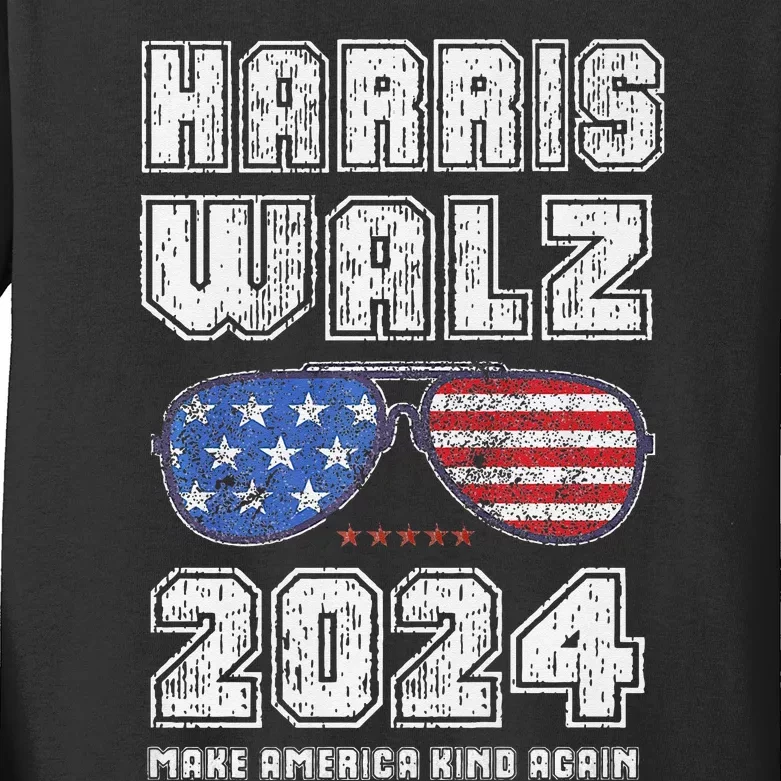 Harris Walz 2024 Make America Kind Again Harris Waltz Premium Kids Long Sleeve Shirt