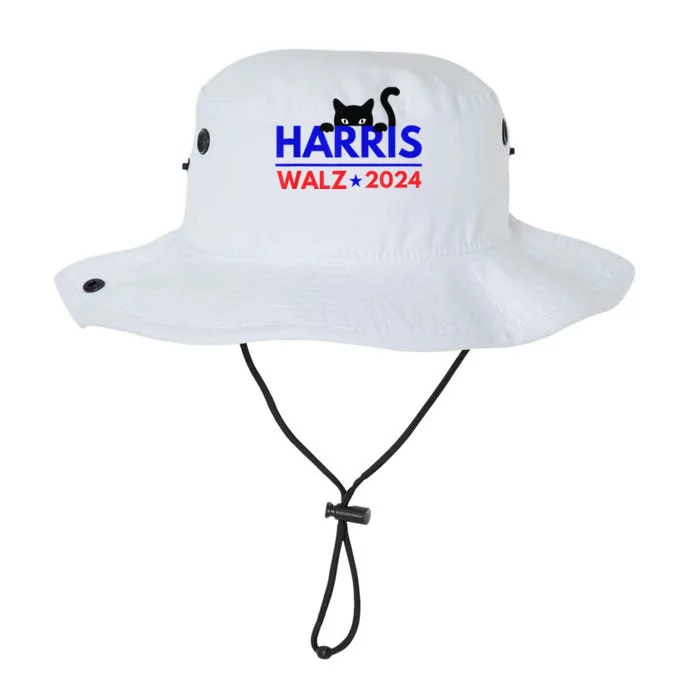 Harris Walz 2024 Funny Cat Election Kamala Harris Tim Waltz Gift Legacy Cool Fit Booney Bucket Hat