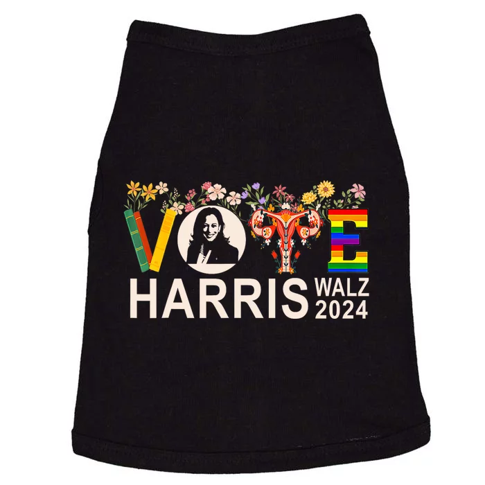 Harris Walz 24 Vote Books Reproductive Rights Lgbt Election Doggie Tank