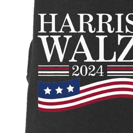 Harris Waltz 2024 Election Funny Kamala Harris Tim Walz 2024 Doggie 3-End Fleece Hoodie