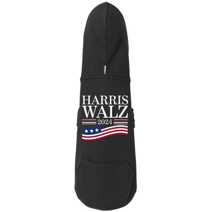 Harris Waltz 2024 Election Funny Kamala Harris Tim Walz 2024 Doggie 3-End Fleece Hoodie