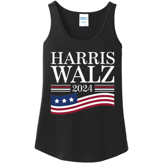 Harris Waltz 2024 Election Funny Kamala Harris Tim Walz 2024 Ladies Essential Tank