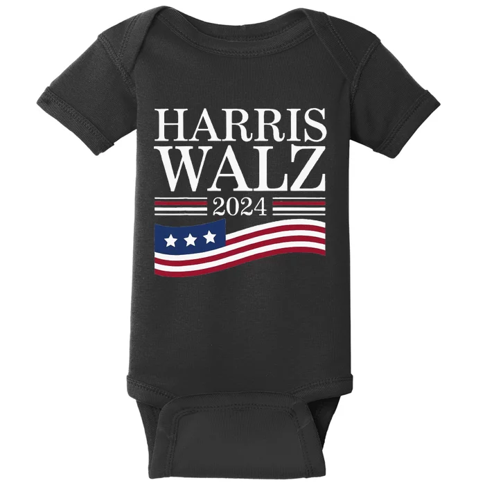 Harris Waltz 2024 Election Funny Kamala Harris Tim Walz 2024 Baby Bodysuit