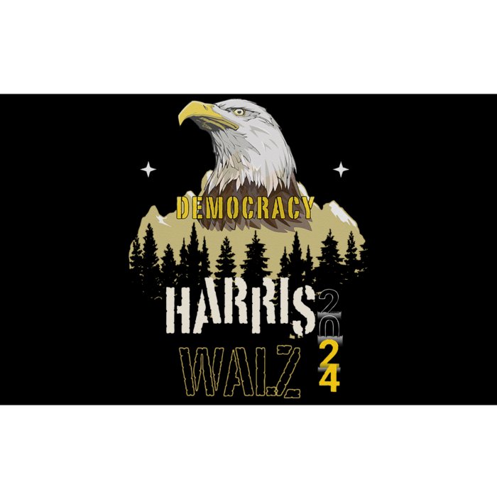 Harris Walz 2024 Retro Eagle Faded Stripes Harris Waltz 2024 Bumper Sticker