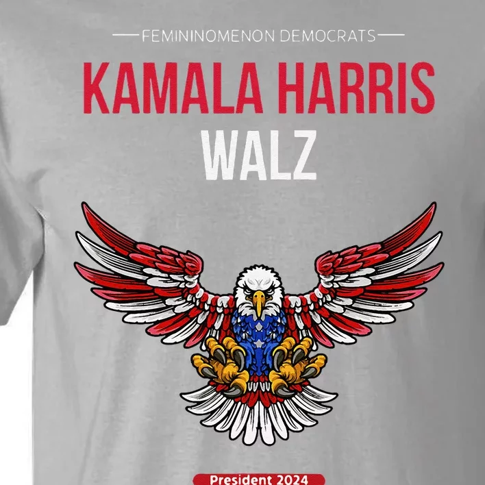 Harris Walz 2024 Retro Eagle Faded Stripes Harris Waltz 2024 Tall T-Shirt