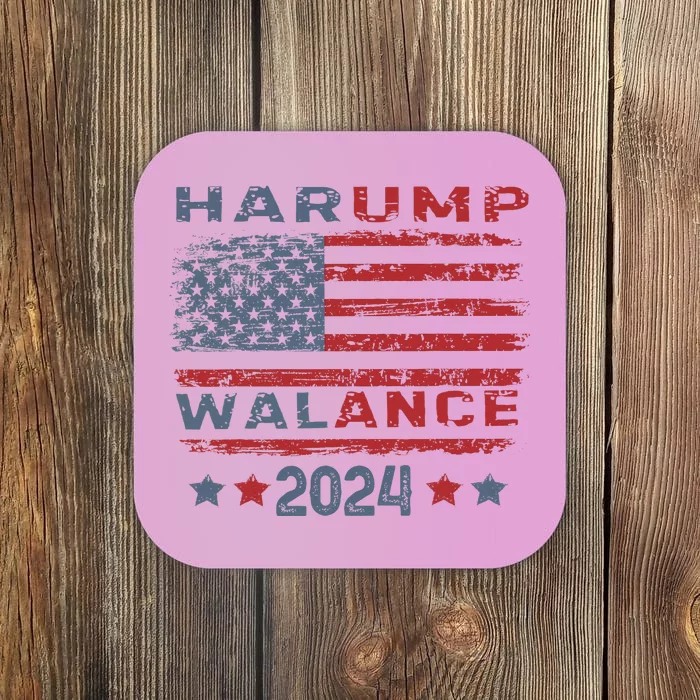 Harump Wallace 2024 Harris Trump Walz Vance Coaster