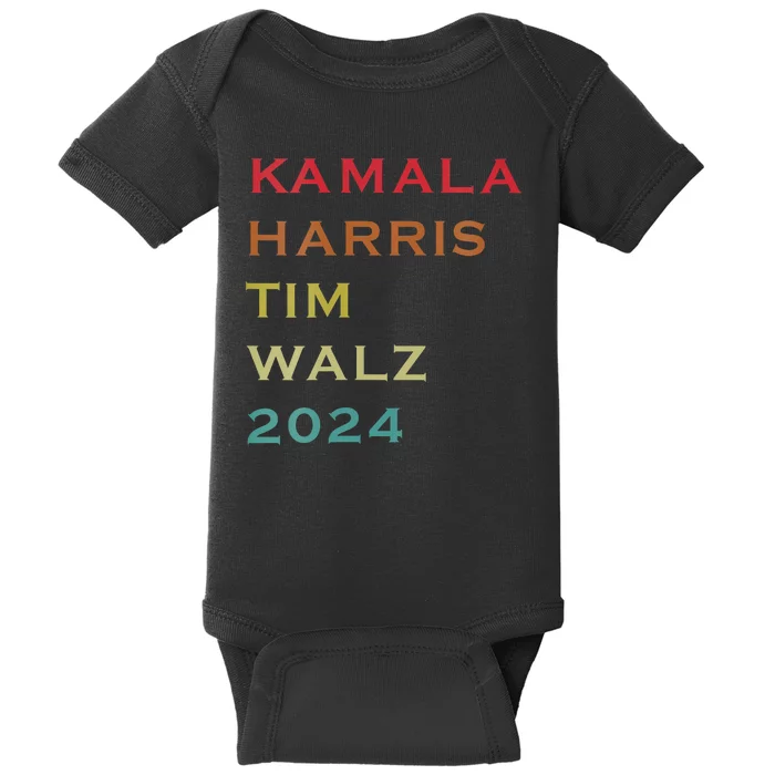 Harris Walz 2024 Kamala Harris 2024 Tim Walz 2024 Usa Fla Baby Bodysuit