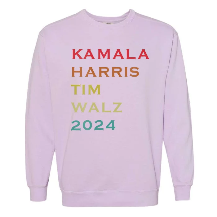 Harris Walz 2024 Kamala Harris 2024 Tim Walz 2024 Usa Fla Garment-Dyed Sweatshirt