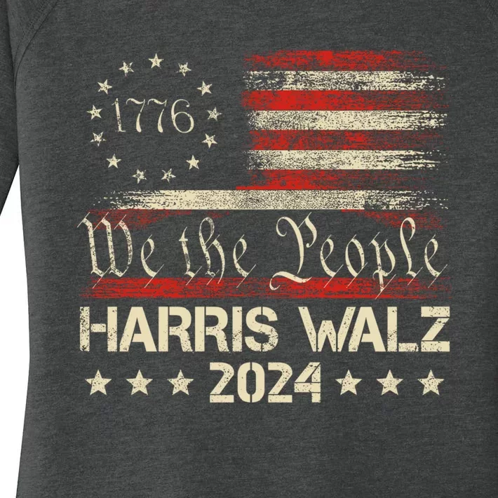 Harris Waltz 2024 Election Kamala Harris Tim Waltz 2024 Women's Perfect Tri Tunic Long Sleeve Shirt