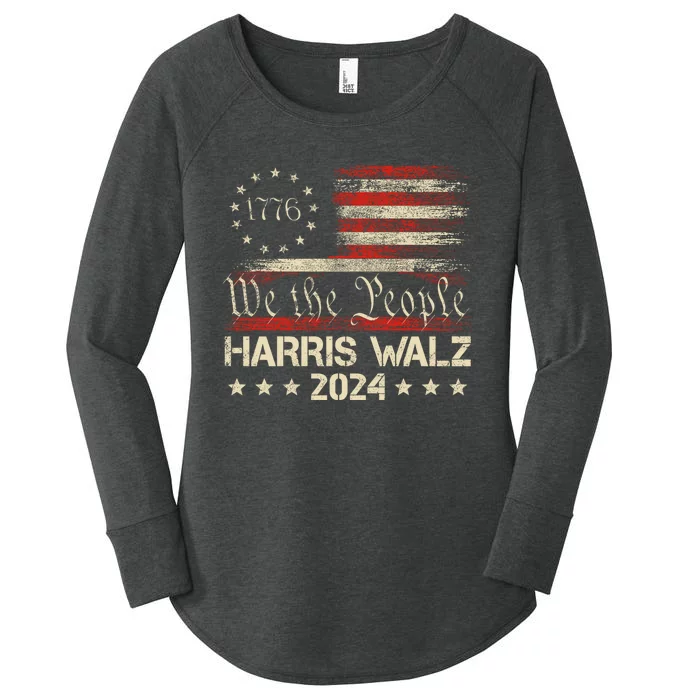 Harris Waltz 2024 Election Kamala Harris Tim Waltz 2024 Women's Perfect Tri Tunic Long Sleeve Shirt