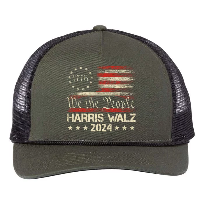 Harris Waltz 2024 Election Kamala Harris Tim Waltz 2024 Retro Rope Trucker Hat Cap