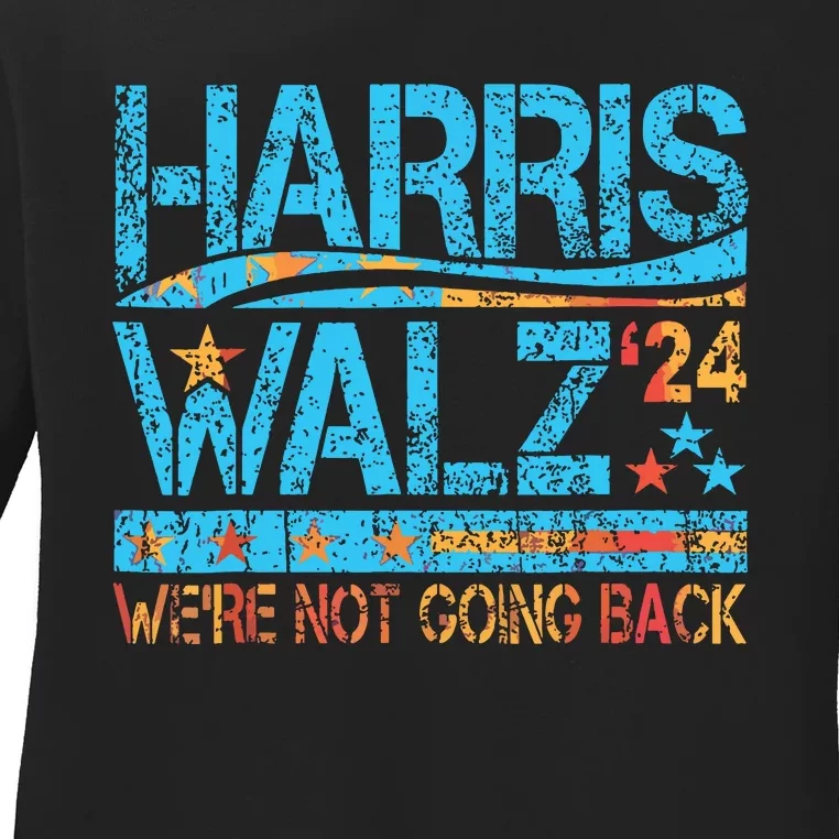 Harris Waltz 2024 Election Kamala Harris Tim Waltz 2024 Ladies Long Sleeve Shirt