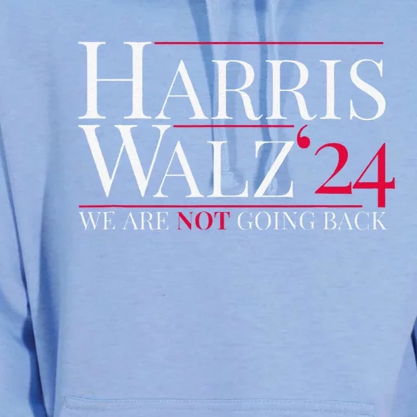 Harris Walz 2024 We Are Not Going Back Unisex Surf Hoodie